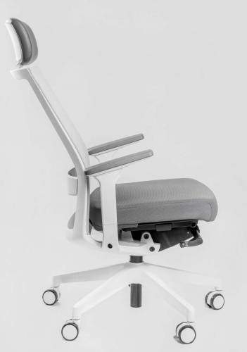 Ортопедическое кресло Falto А1 Белое с серым сиденьем