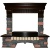 Каминокомплект InterFlame Экстер Rock Beige/Black (темный дуб)+Panoramic 25 в Оренбурге